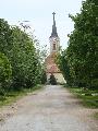 Templom a futcrl / Die Kirche, auf der Hauptstrae